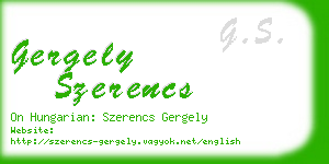 gergely szerencs business card